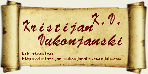 Kristijan Vukonjanski vizit kartica
